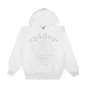 Sp5der OG Rhinestone Hoodie White