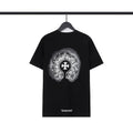 Chrome Heart T-Shirts Sanskrit cross logo short-sleeved men's T-shirt