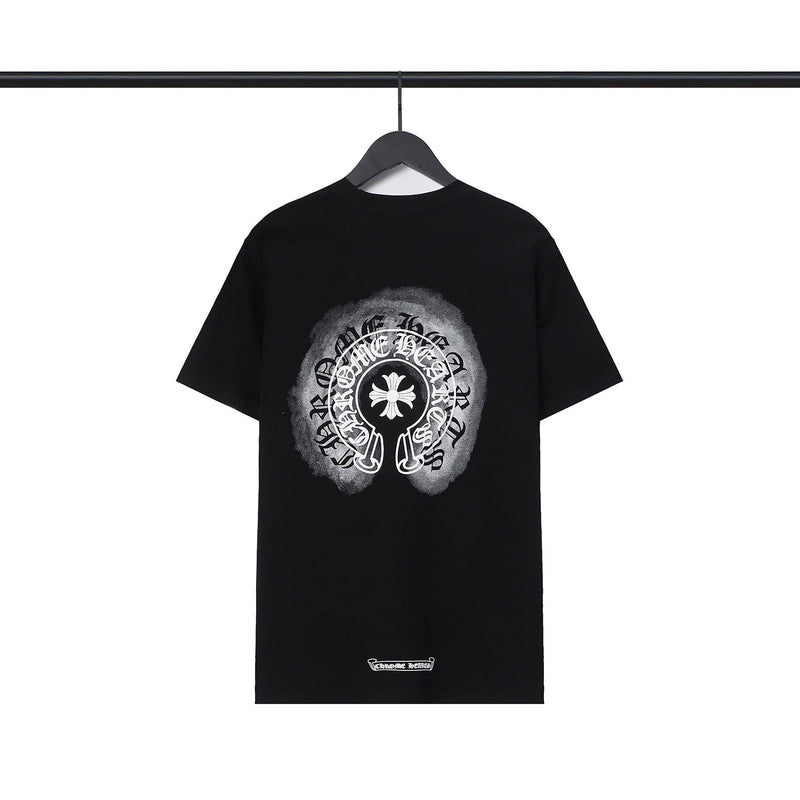 Chrome Heart T-Shirts Sanskrit cross logo short-sleeved men's T-shirt