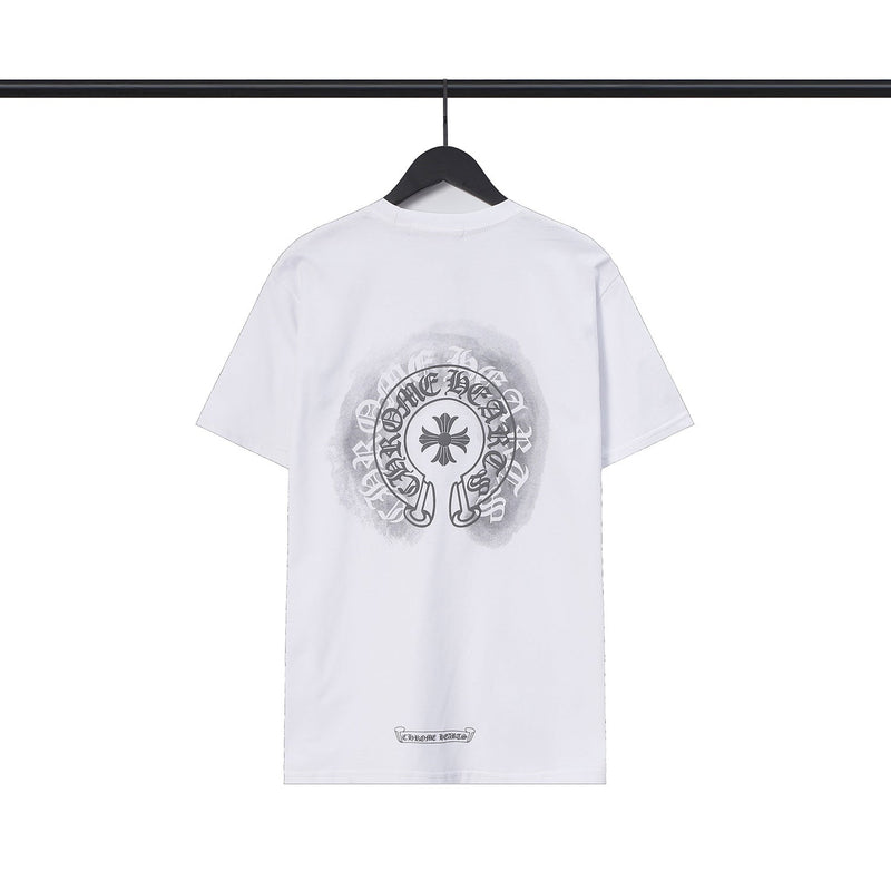 Chrome Heart T-Shirts Sanskrit cross logo short-sleeved men's T-shirt
