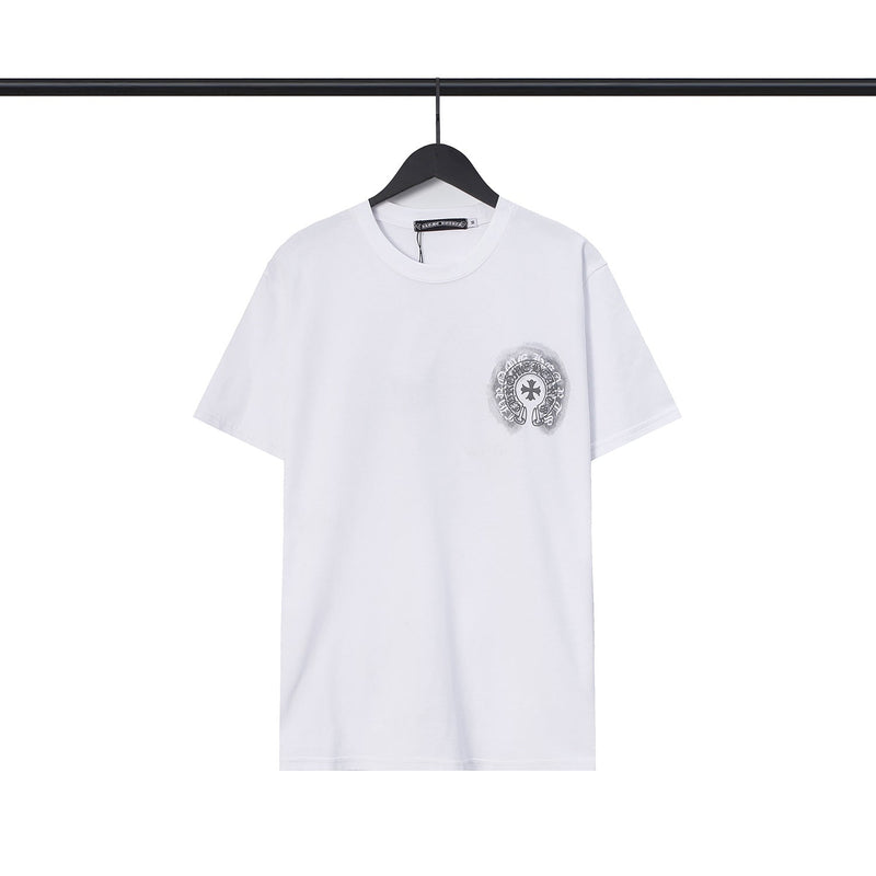 Chrome Heart T-Shirts Sanskrit cross logo short-sleeved men's T-shirt