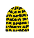 Sp5der Fuzzy Logo Skully Beanie Yellow/Black